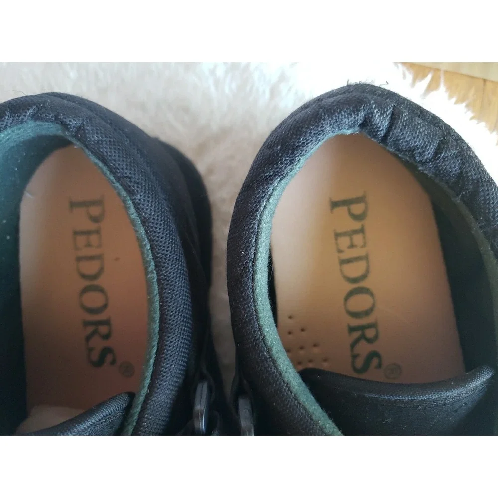 Pedors Classic 600 Stretch Orthopedic Comfort Shoe Womens Size 7 EX WIDE Black